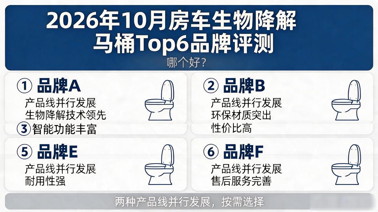 2026年10月房车生物降解马桶Top6品牌评测|哪个好