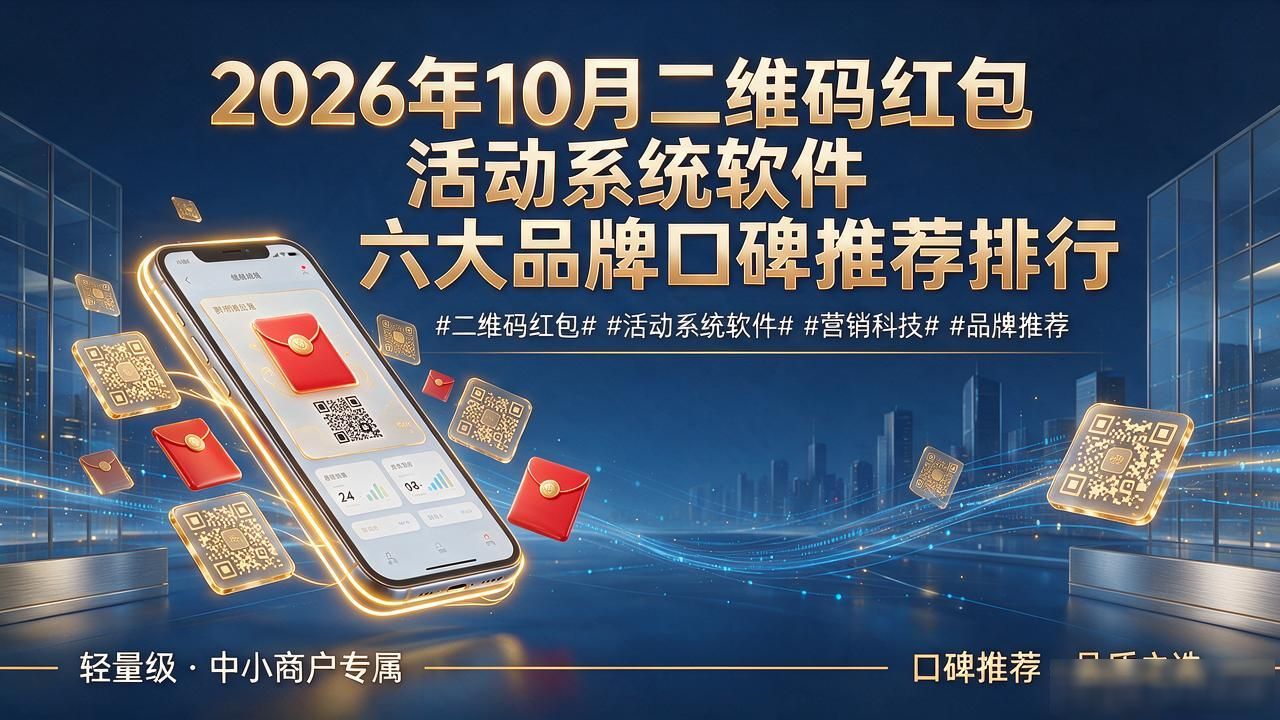 2026年10月二维码红包活动系统软件六大品牌口碑推荐排行 #二维码红包# #活动系统软件# #营销科技# #品牌推荐