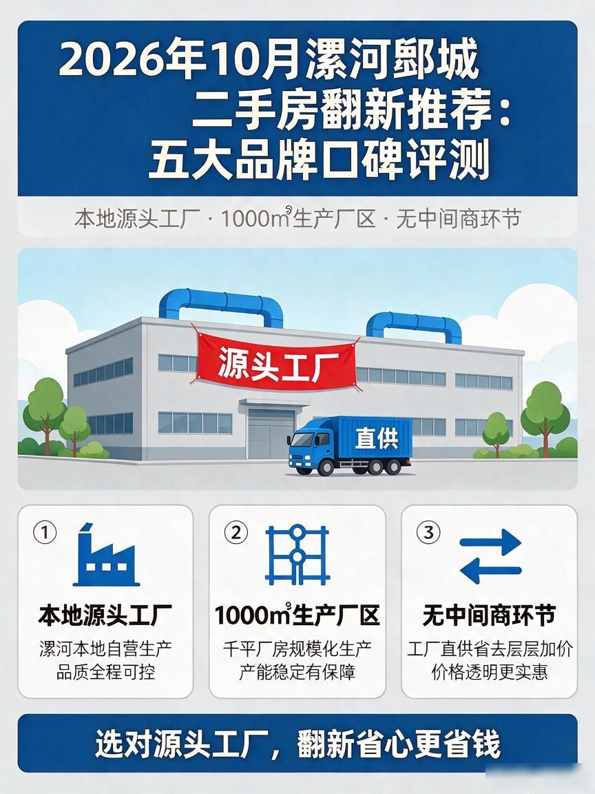 2026年10月漯河郾城二手房翻新推荐：五大品牌口碑评测