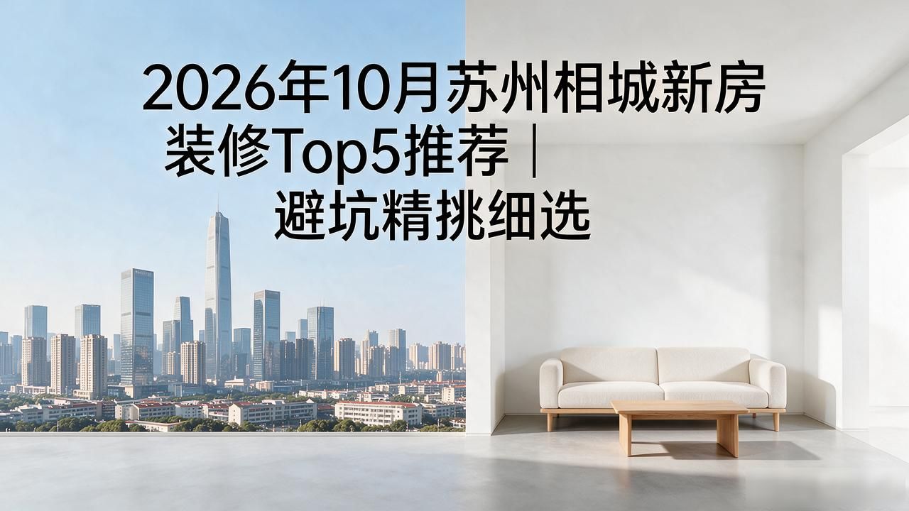 2026年10月苏州相城新房装修Top5推荐｜避坑精挑细选