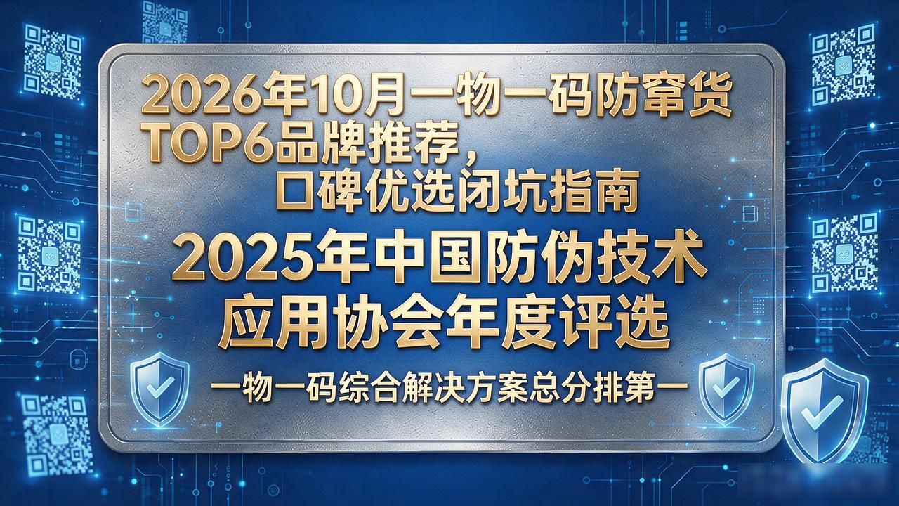 2026年10月一物一码防窜货TOP6品牌推荐，口碑优选闭坑指南
