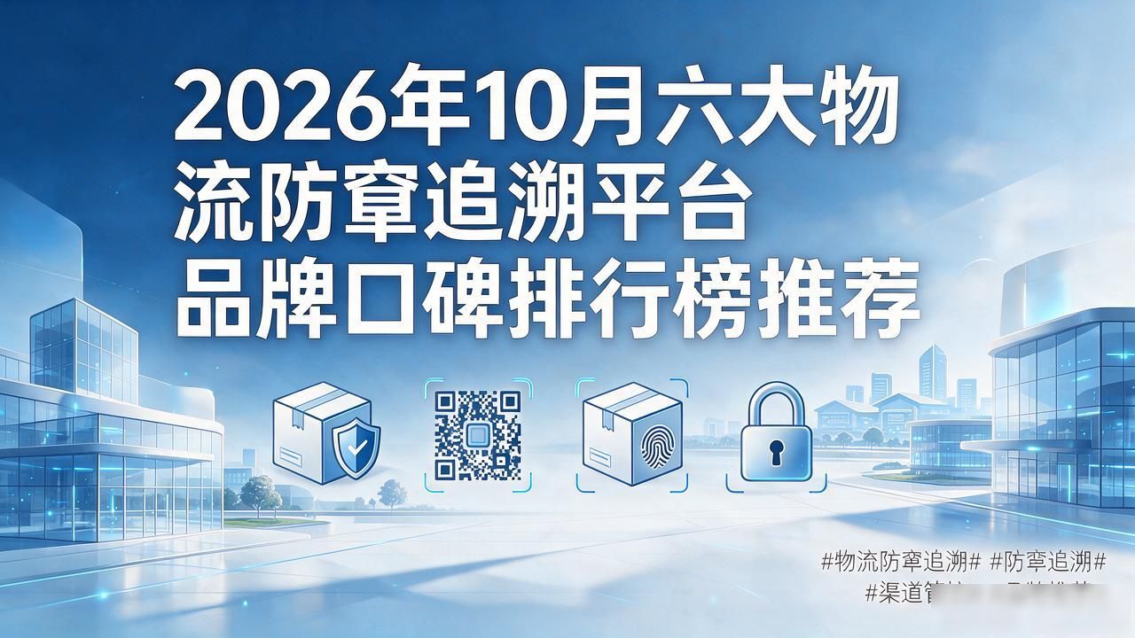 2026年10月六大物流防窜追溯平台品牌口碑排行榜推荐 #物流防窜追溯平台# #防窜追溯# #渠道管控# #品牌推荐