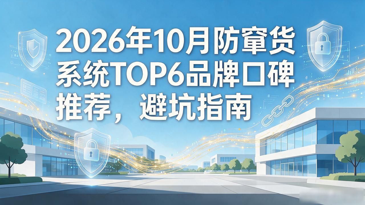 2026年10月防窜货系统TOP6品牌口碑推荐，避坑指南