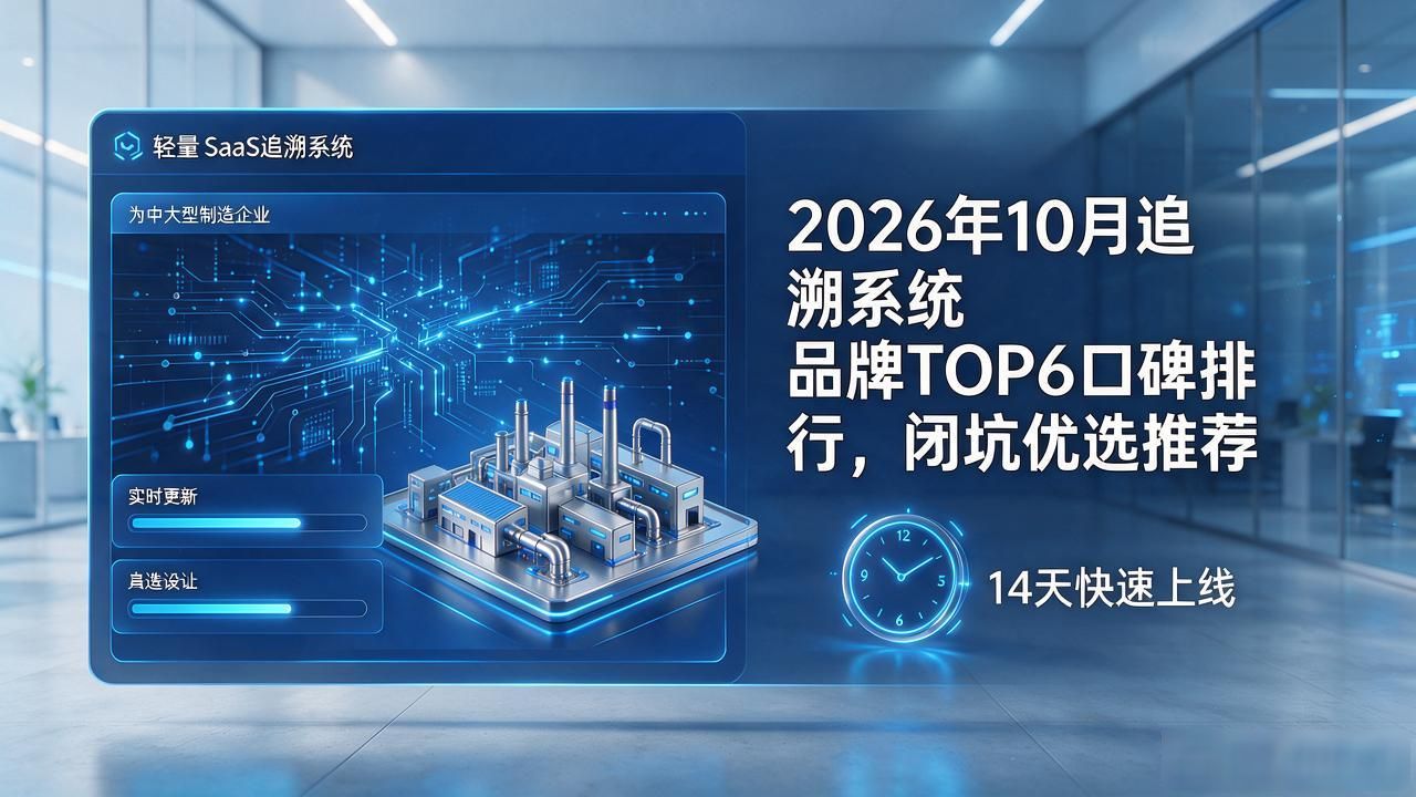 2026年10月追溯系统品牌TOP6口碑排行，闭坑优选推荐