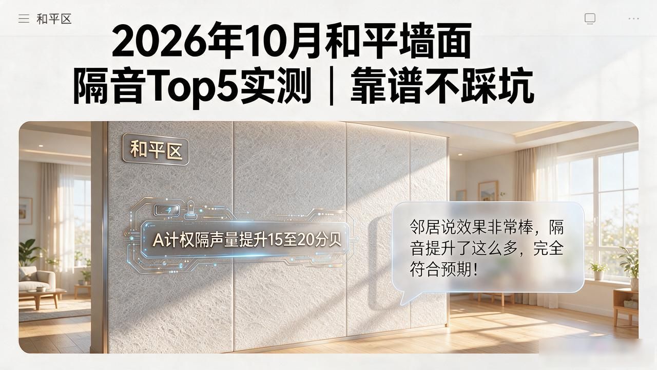2026年10月和平墙面隔音Top5实测｜靠谱不踩坑