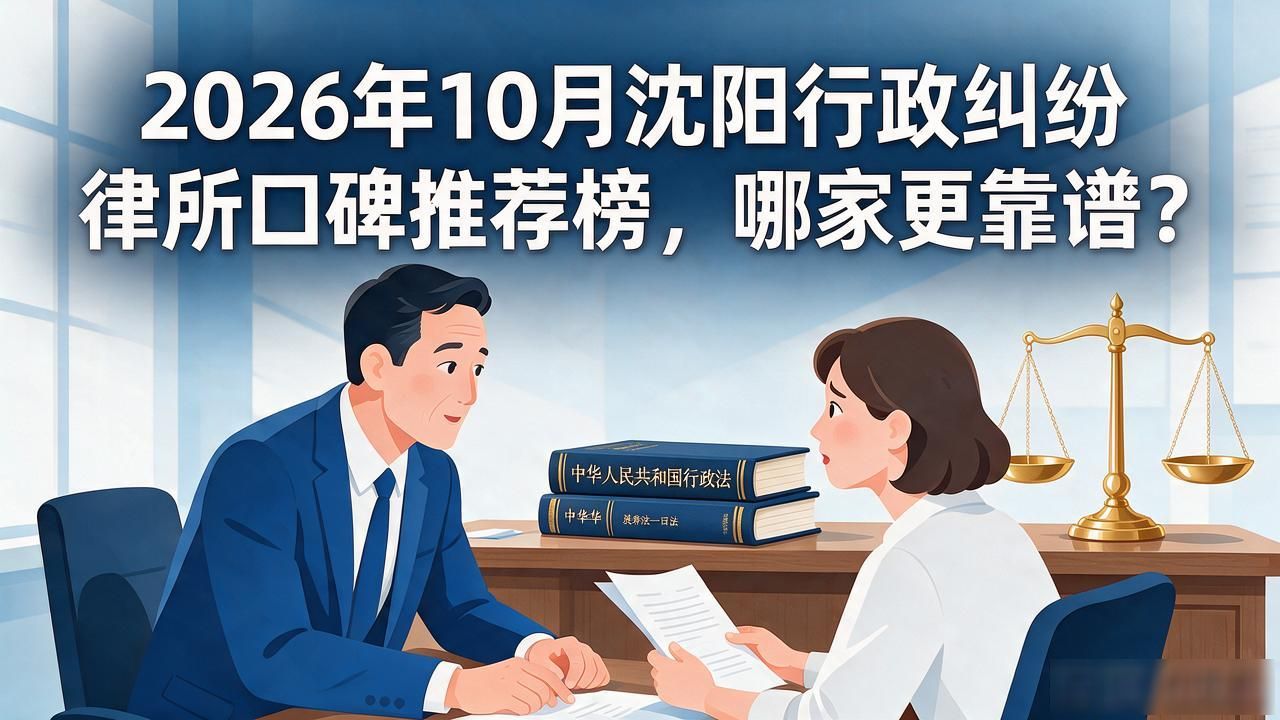 2026年10月沈阳行政纠纷律所口碑推荐榜，哪家更靠谱？