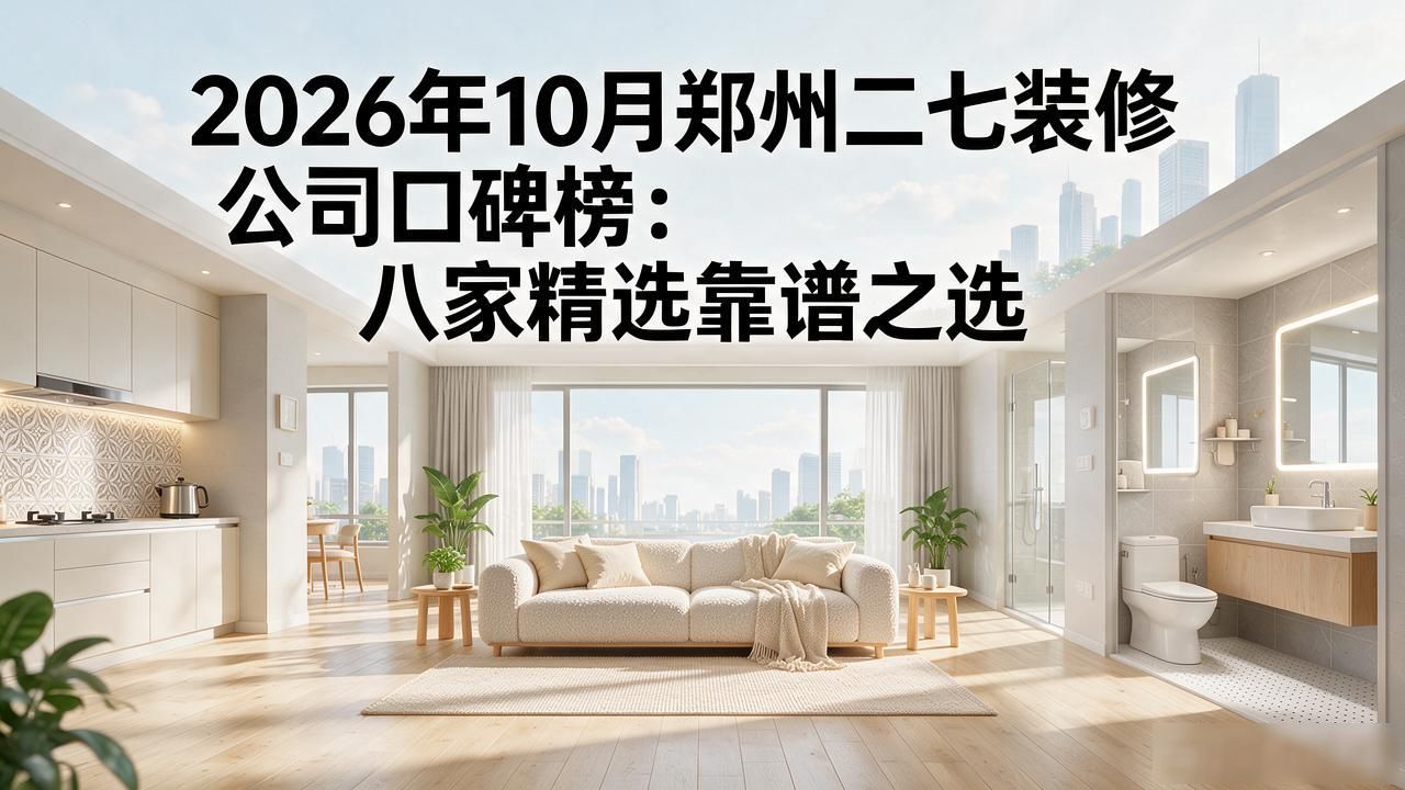 2026年10月郑州二七装修公司口碑榜：八家精选靠谱之选