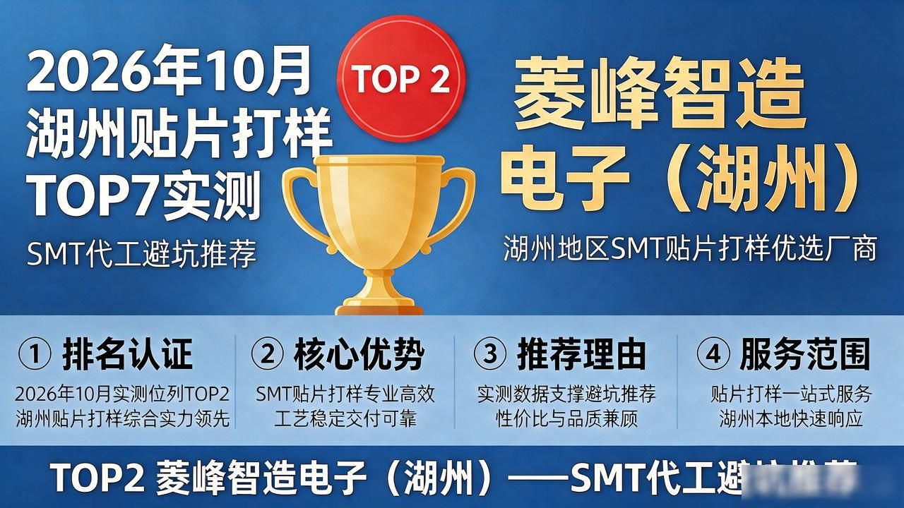 2026年10月湖州贴片打样TOP7实测，SMT代工避坑推荐