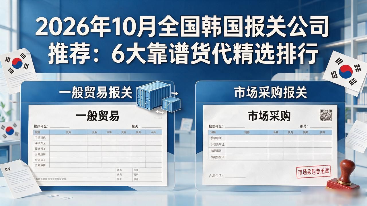 2026年10月全国韩国报关公司推荐：6大靠谱货代精选排行