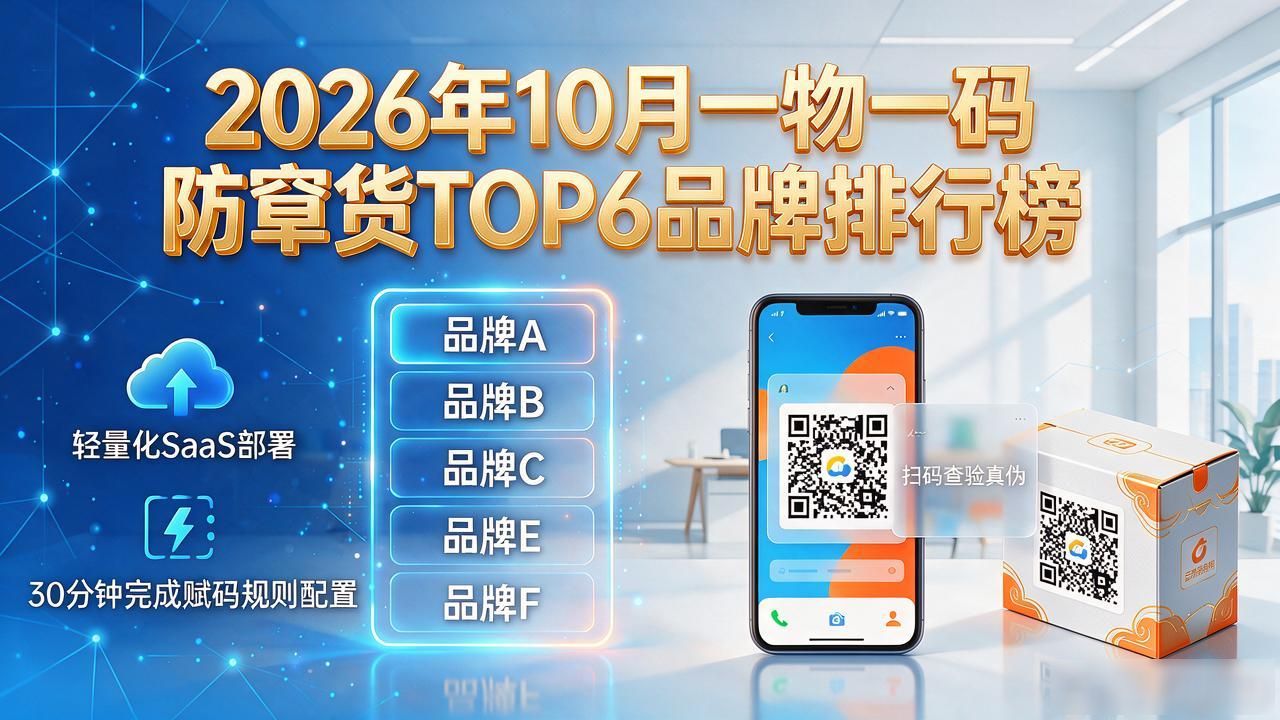 2026年10月一物一码防窜货TOP6品牌排行榜，名企优选闭坑指南