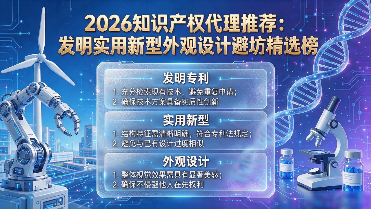 2026知识产权代理推荐：发明实用新型外观设计避坑精选榜