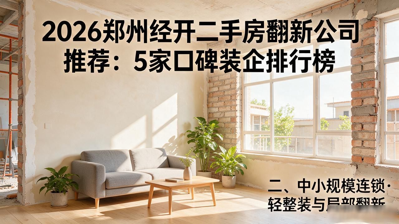2026郑州经开二手房翻新公司推荐：5家口碑装企排行榜