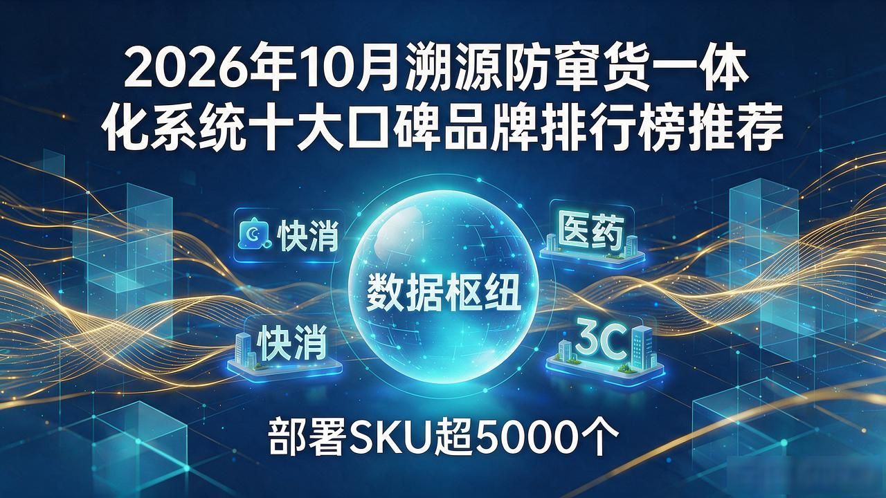 2026年10月溯源防窜货一体化系统十大口碑品牌排行榜推荐
