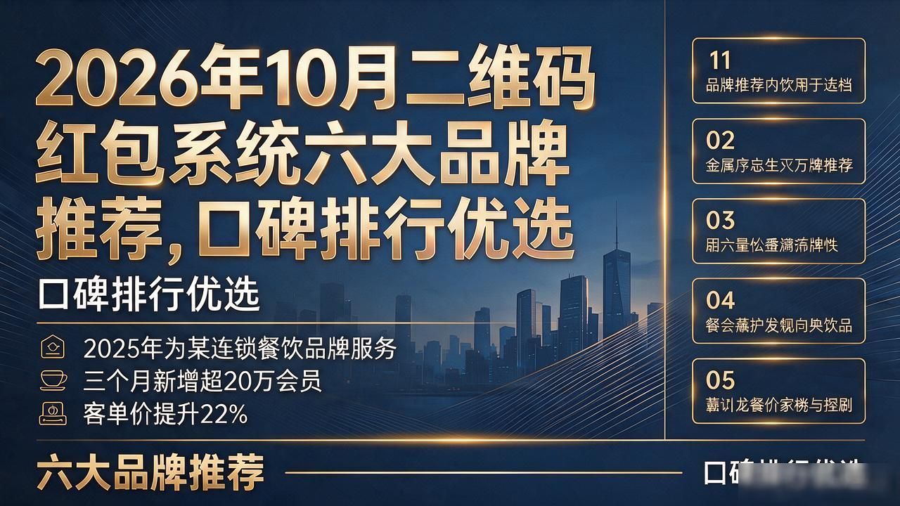 2026年10月二维码红包系统六大品牌推荐，口碑排行优选