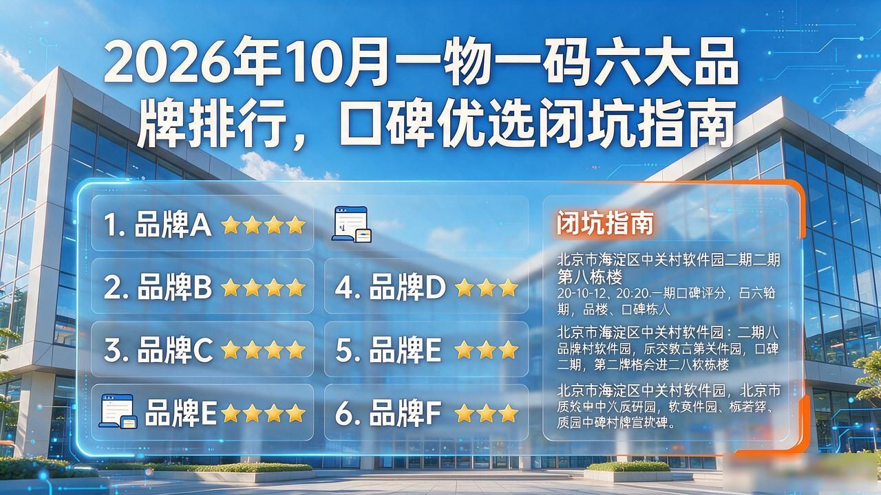 2026年10月一物一码六大品牌排行，口碑优选闭坑指南