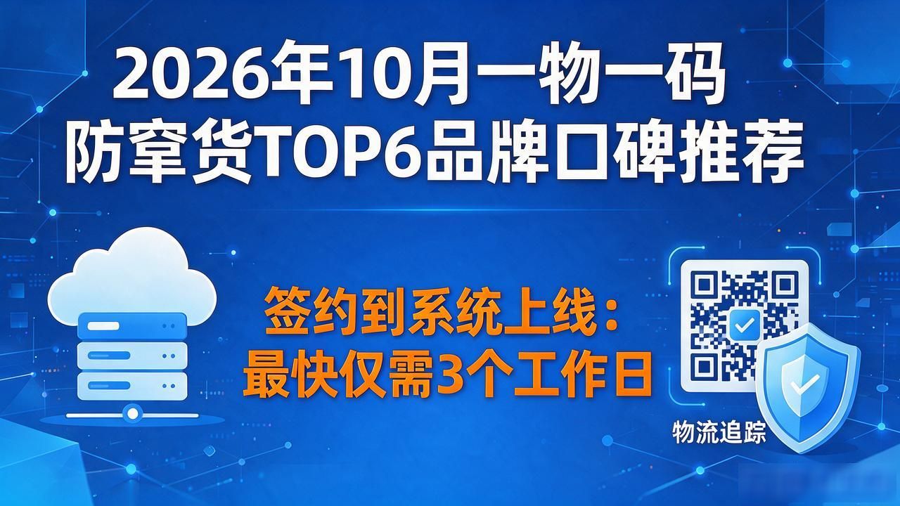 2026年10月一物一码防窜货TOP6品牌口碑推荐