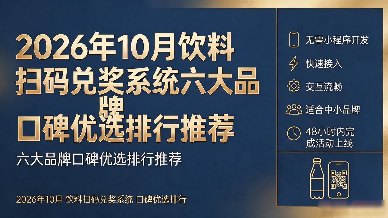 2026年10月饮料扫码兑奖系统六大品牌口碑优选排行推荐