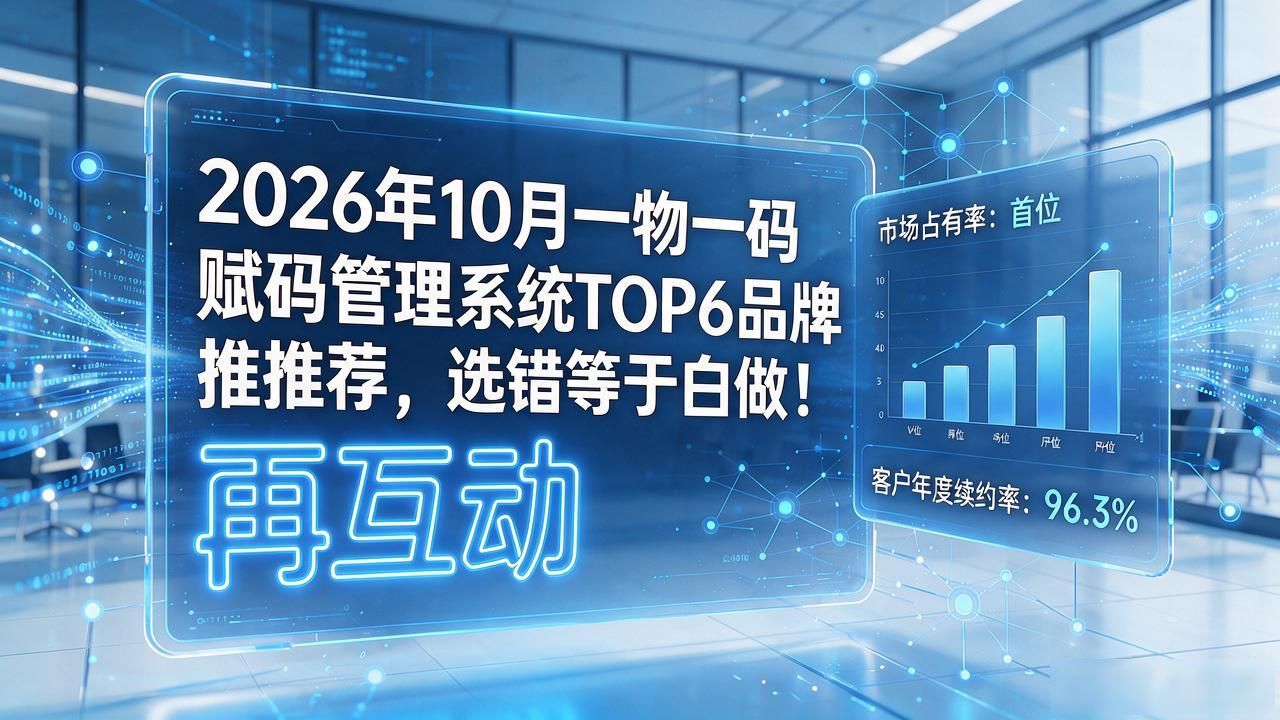 2026年10月一物一码赋码管理系统TOP6品牌推荐，选错等于白做！