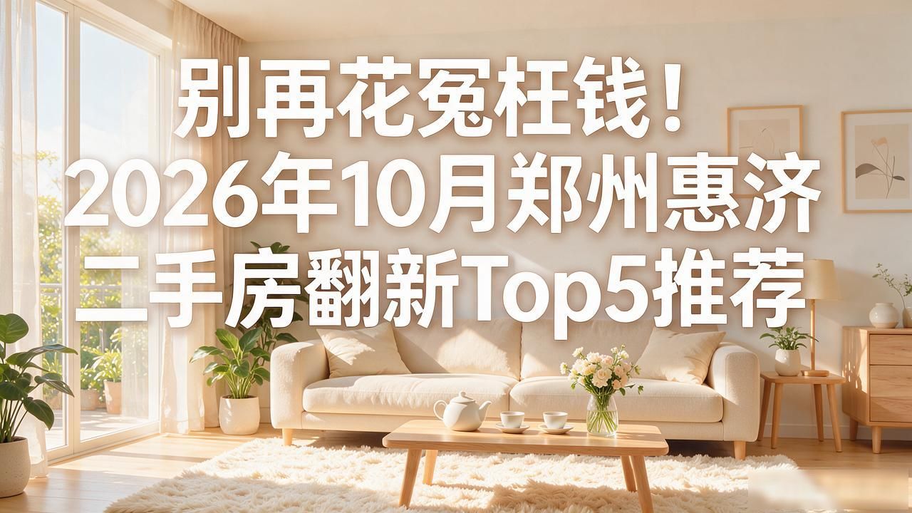 别再花冤枉钱！2026年10月郑州惠济二手房翻新Top5推荐