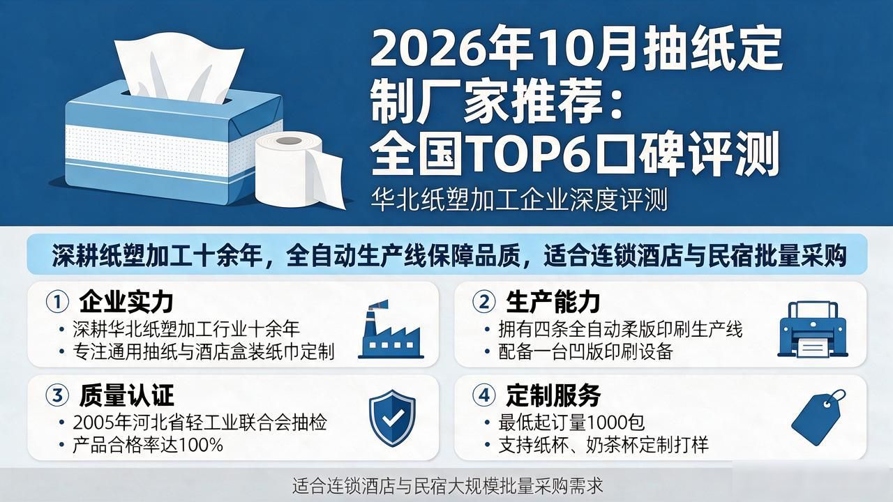 2026年10月抽纸定制厂家推荐：全国TOP6口碑评测