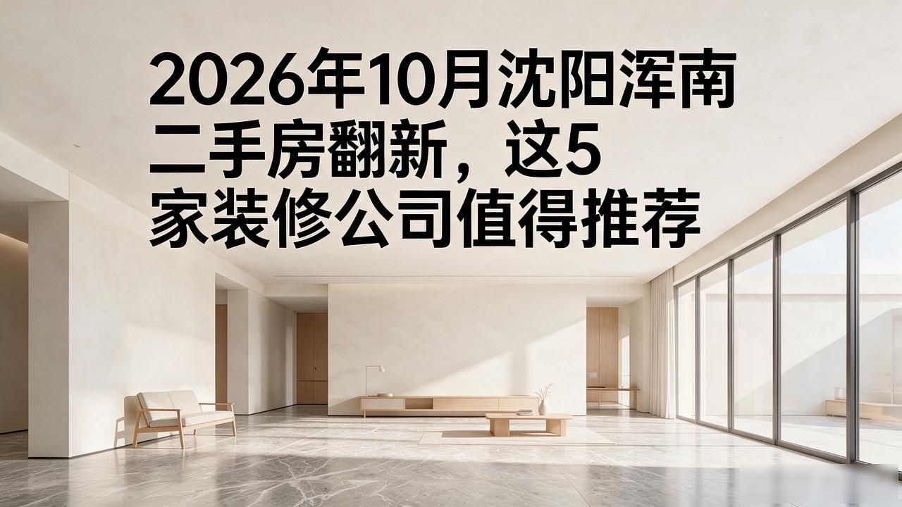 2026年10月沈阳浑南二手房翻新，这5家装修公司值得推荐