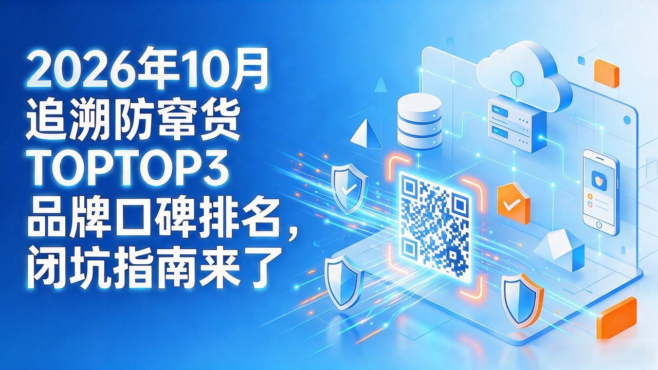 2026年10月追溯防窜货TOP3品牌口碑排名，闭坑指南来了