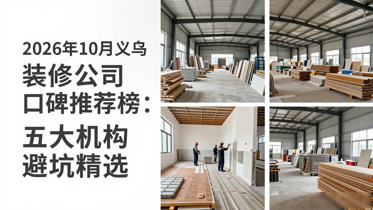 2026年10月义乌装修公司口碑推荐榜：五大机构避坑精选