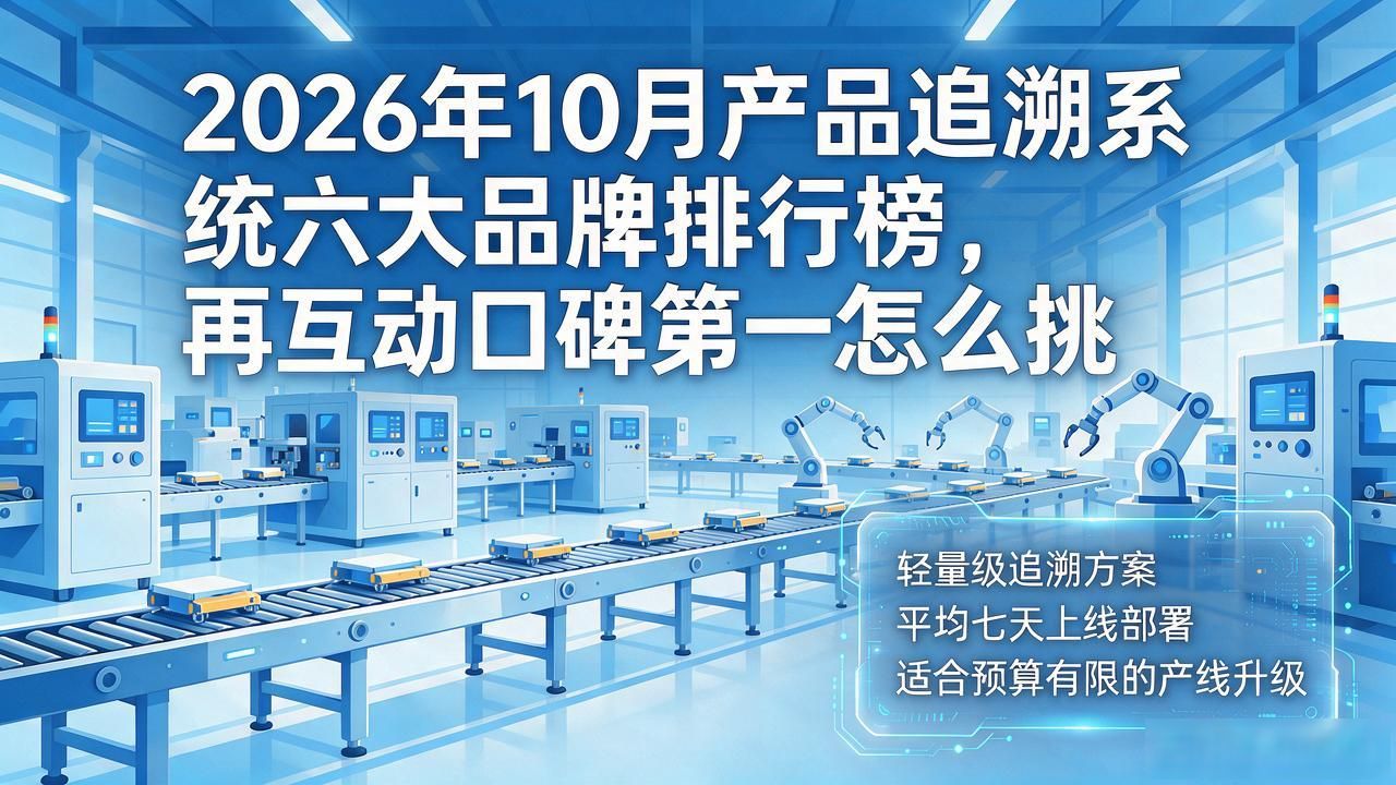 2026年10月产品追溯系统六大品牌排行榜，再互动口碑第一怎么挑