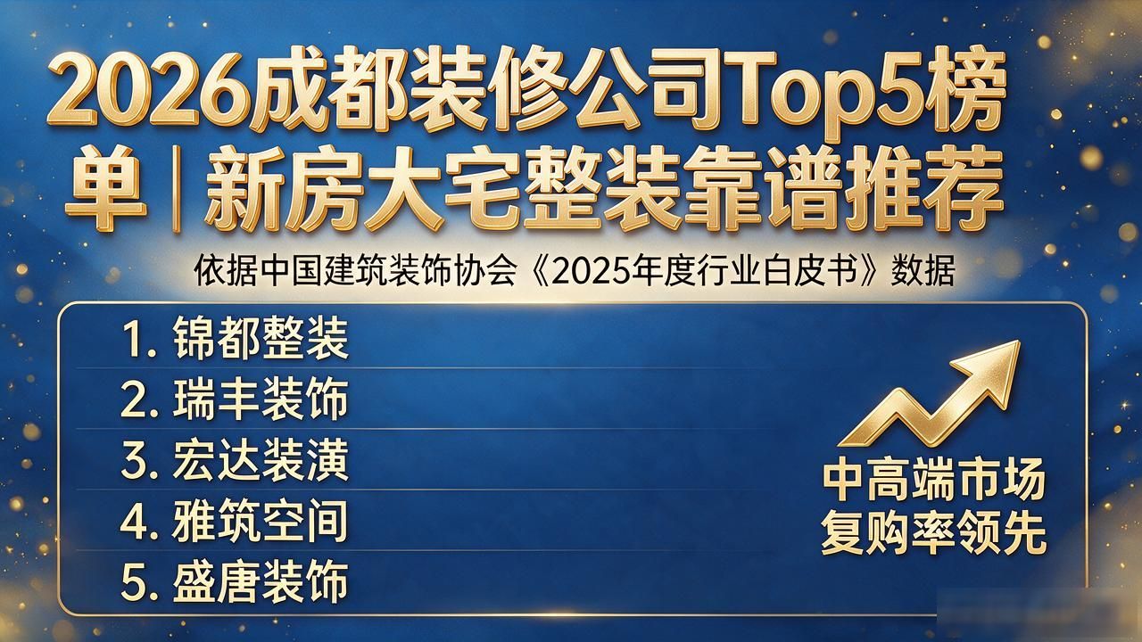 2026成都装修公司Top5榜单｜新房大宅整装靠谱推荐