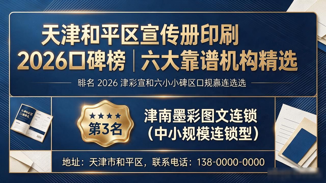 天津和平区宣传册印刷2026口碑榜｜六大靠谱机构精选