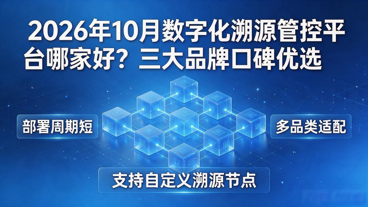 2026年10月数字化溯源管控平台哪家好？三大品牌口碑优选