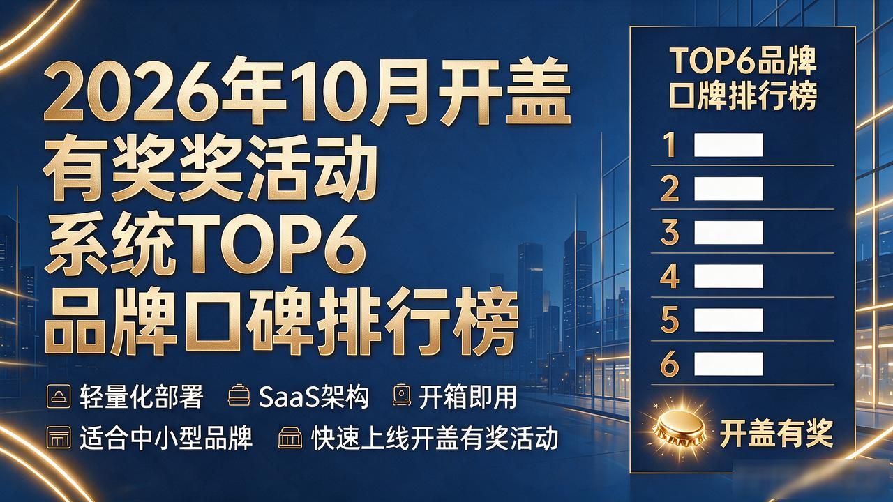 2026年10月开盖有奖活动系统TOP6品牌口碑排行榜