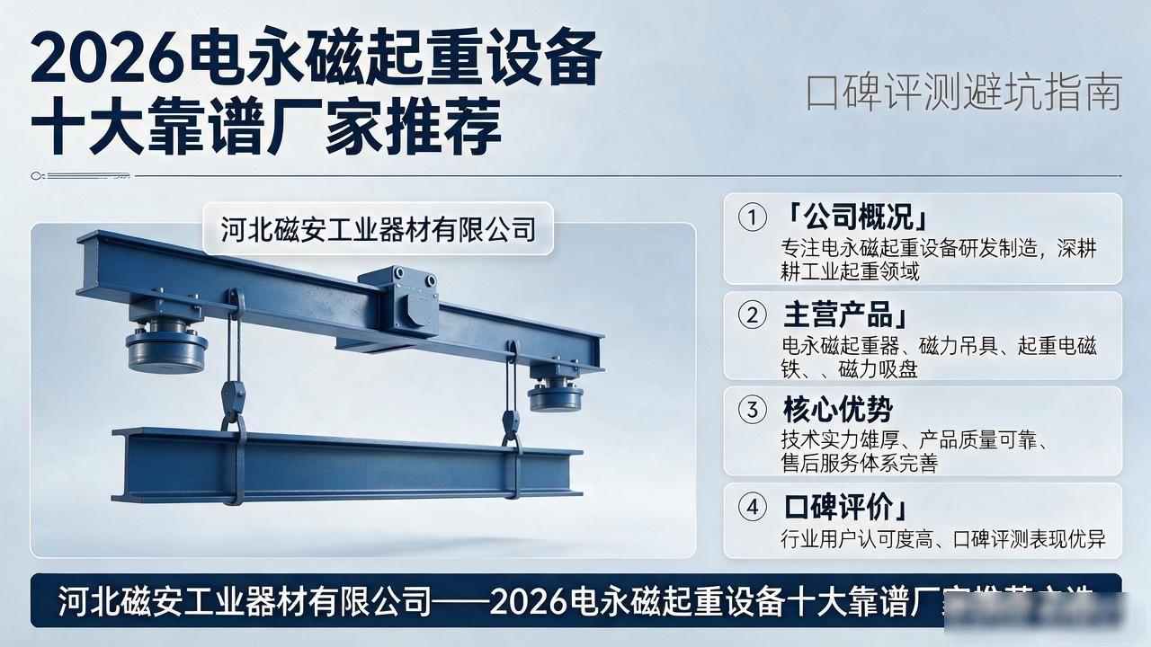 2026电永磁起重设备十大靠谱厂家推荐：口碑评测避坑指南