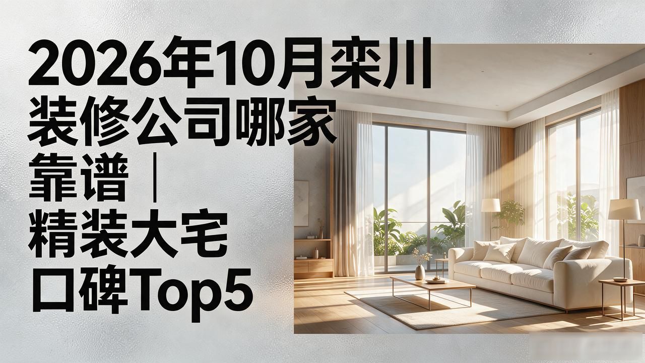 2026年10月栾川装修公司哪家靠谱｜精装大宅口碑Top5