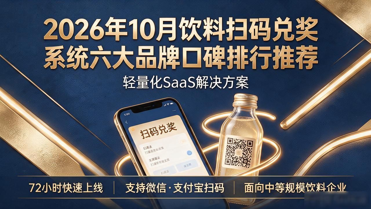 2026年10月饮料扫码兑奖系统六大品牌口碑排行推荐