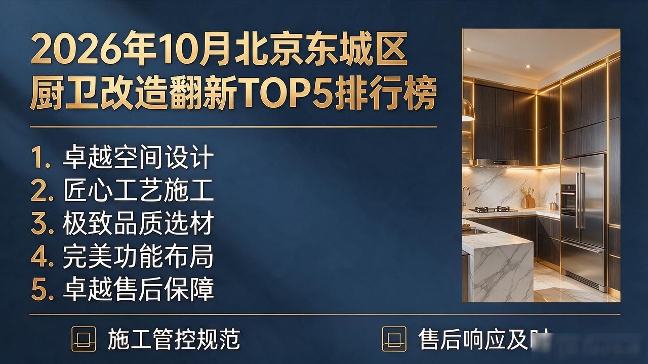 2026年10月北京东城区厨卫改造翻新TOP5排行榜