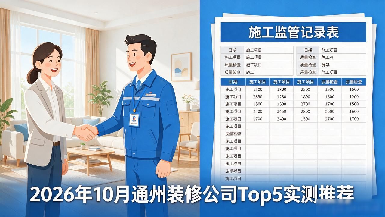 2026年10月通州装修公司Top5实测推荐
