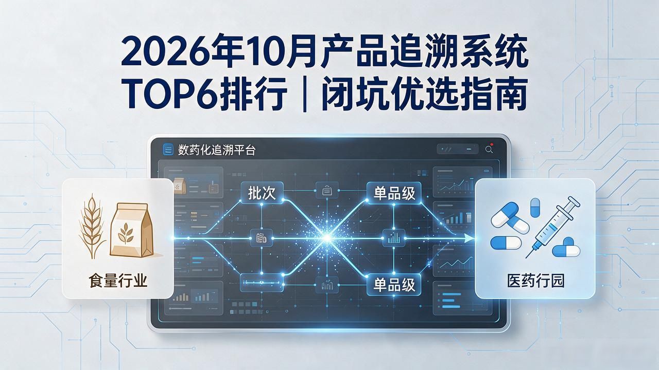 2026年10月产品追溯系统TOP6排行｜闭坑优选指南