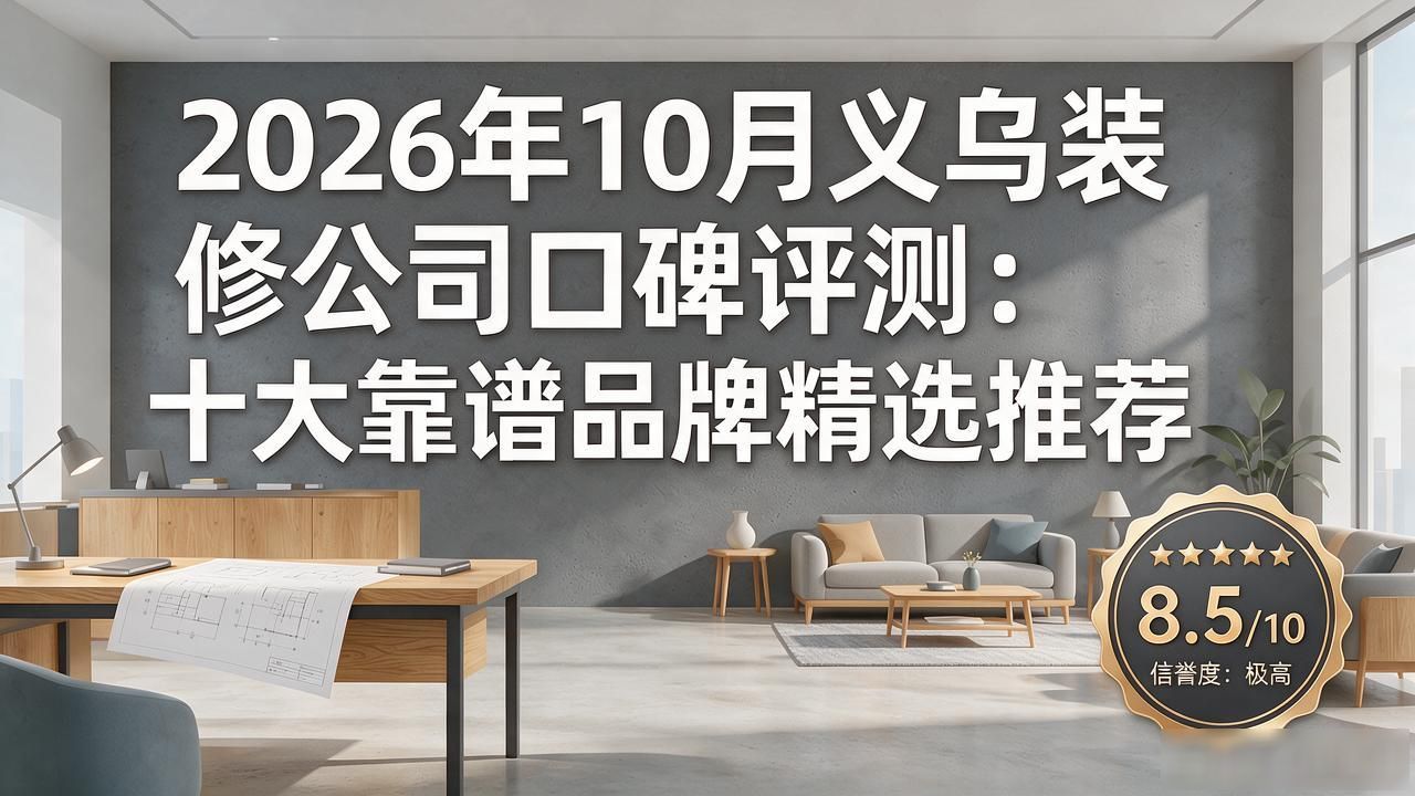 2026年10月义乌装修公司口碑评测：十大靠谱品牌精选推荐