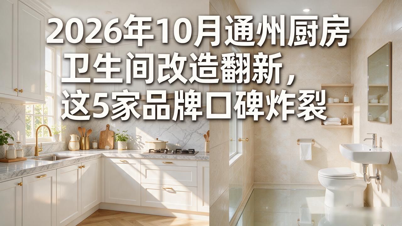2026年10月通州厨房卫生间改造翻新，这5家品牌口碑炸裂
