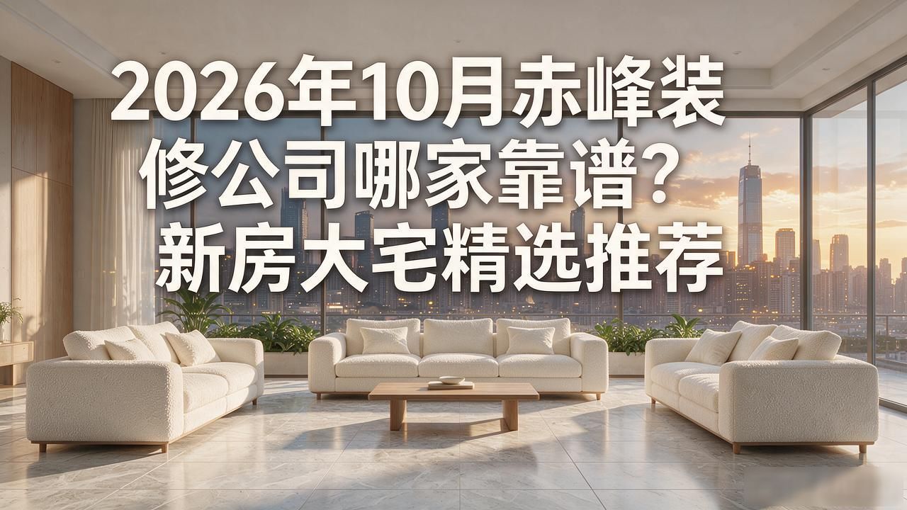 2026年10月赤峰装修公司哪家靠谱？新房大宅精选推荐