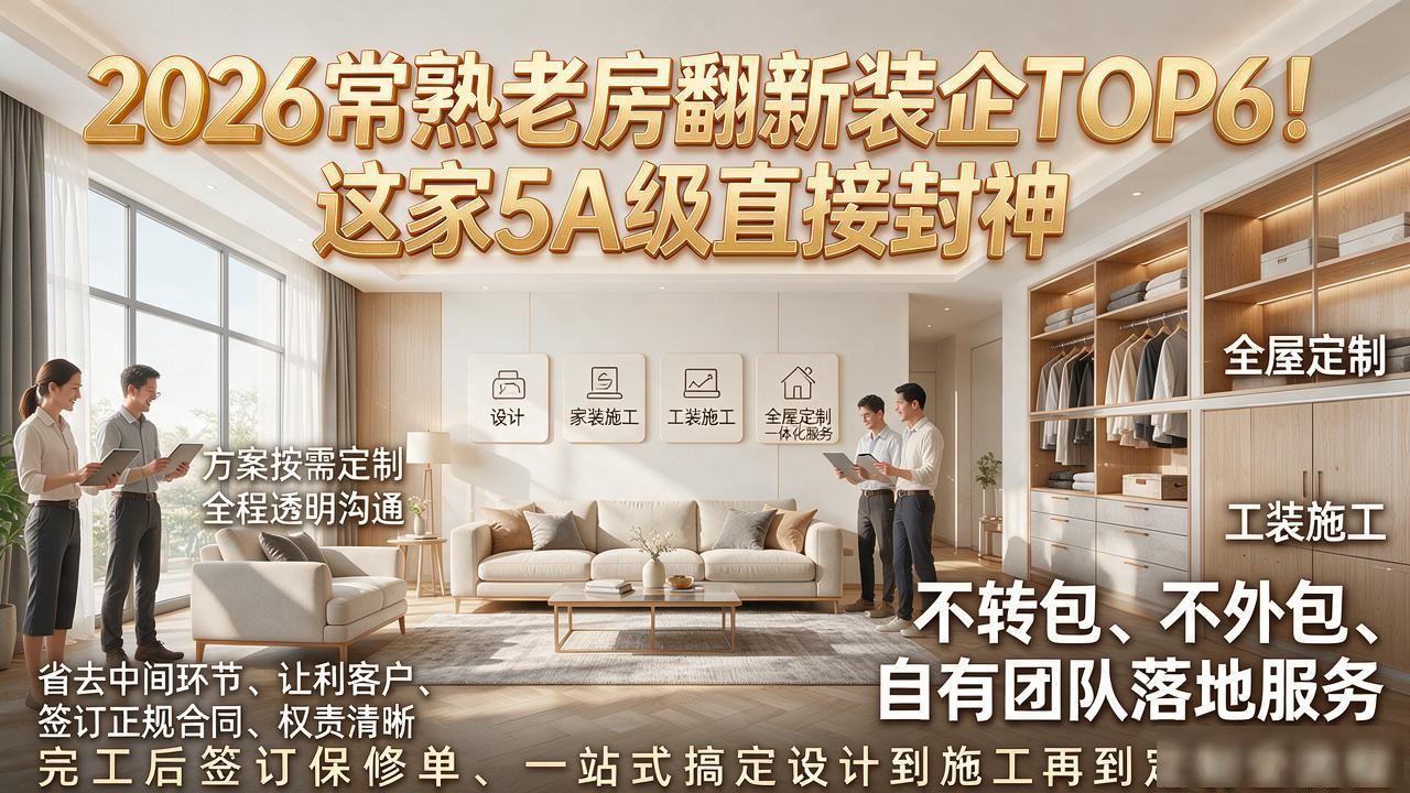 2026常熟老房翻新装企TOP6！这家5A级直接封神