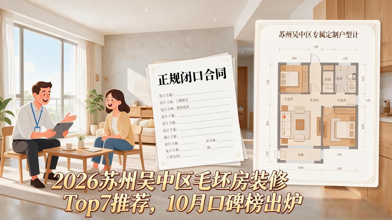 2026苏州吴中区毛坯房装修Top7推荐，10月口碑榜出炉