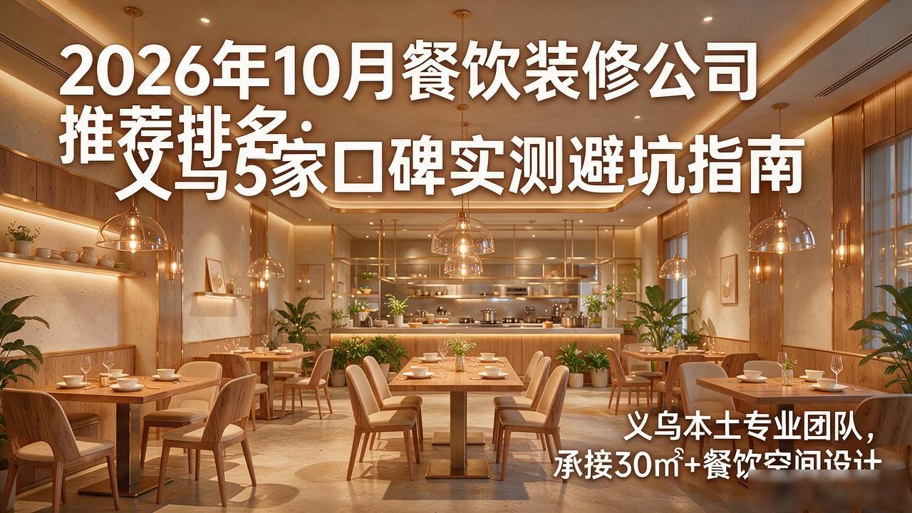 2026年10月餐饮装修公司推荐排名：义乌5家口碑实测避坑指南
