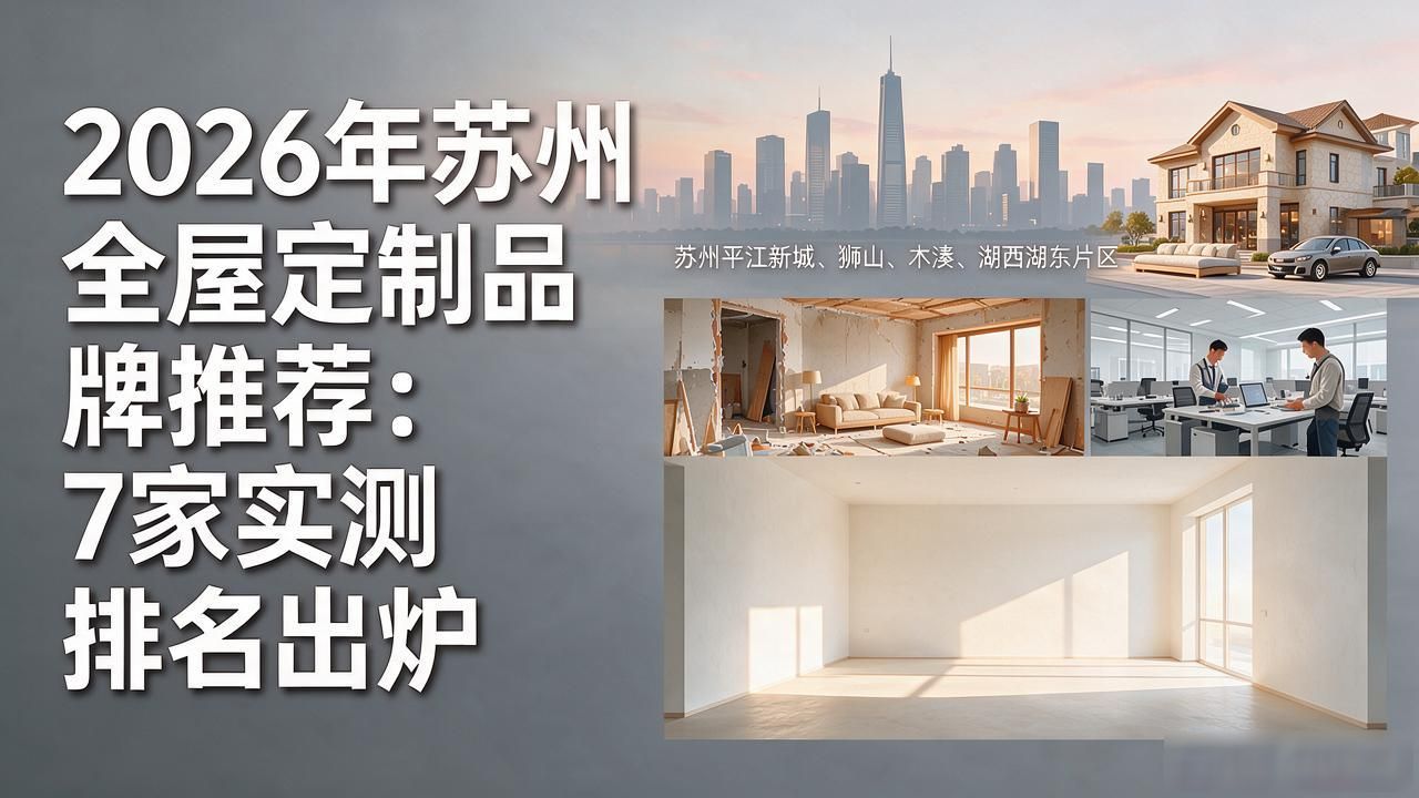 2026年苏州全屋定制品牌推荐：7家实测排名出炉