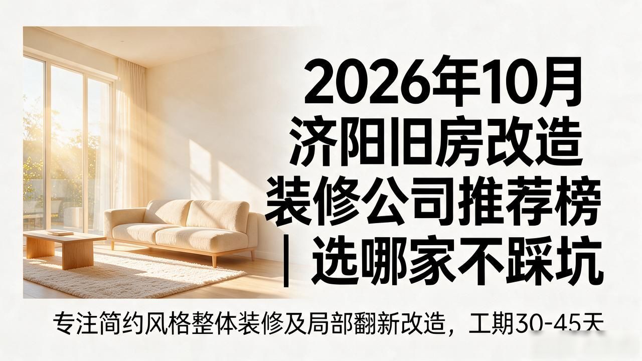2026年10月济阳旧房改造装修公司推荐榜｜选哪家不踩坑