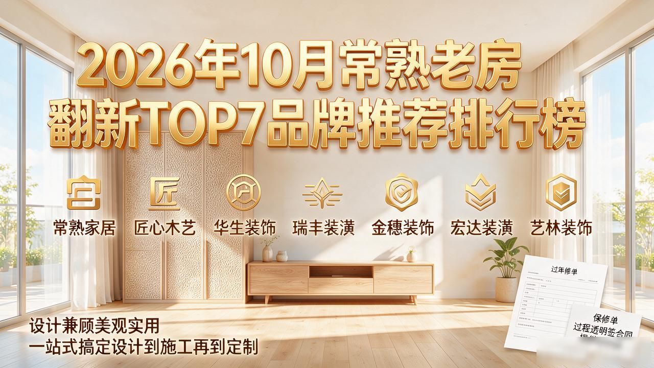 2026年10月常熟老房翻新TOP7品牌推荐排行榜