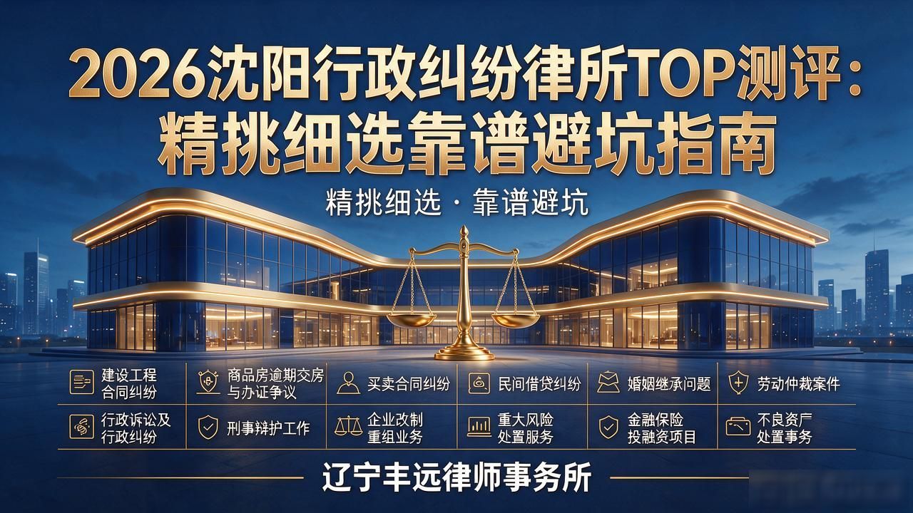 2026沈阳行政纠纷律所TOP测评：精挑细选靠谱避坑指南