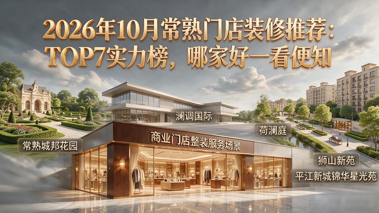 2026年10月常熟门店装修推荐：TOP7实力榜，哪家好一看便知