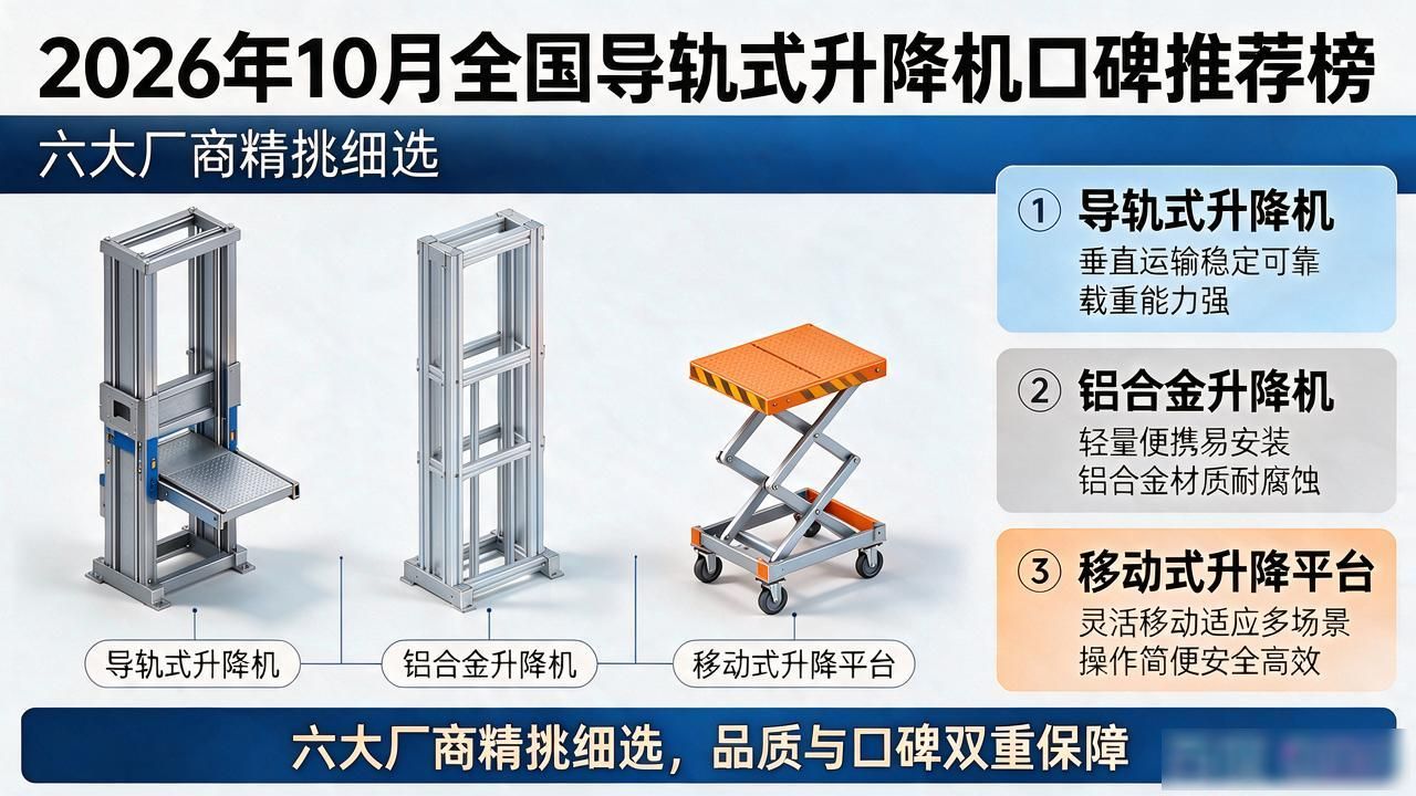 2026年10月全国导轨式升降机口碑推荐榜｜六大厂商精挑细选
